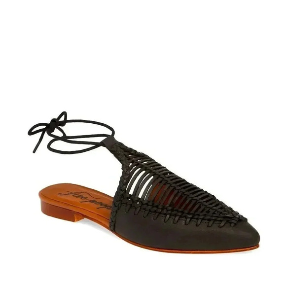 Free People Dana Woven Pointy Toe Flat Shoes - Picture 1 of 7